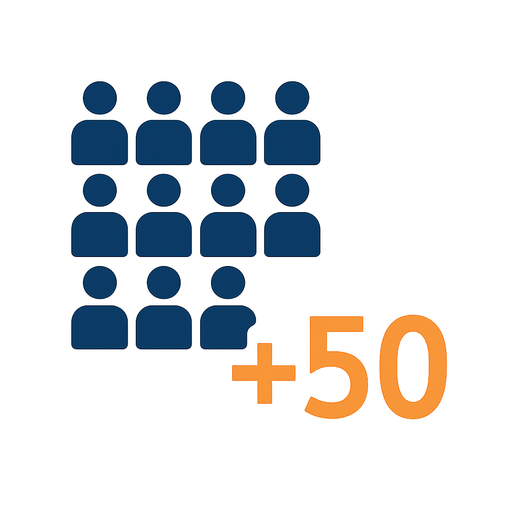 <span class="lte-header lte-h4"> 50+ Mitarbeitende </span> 